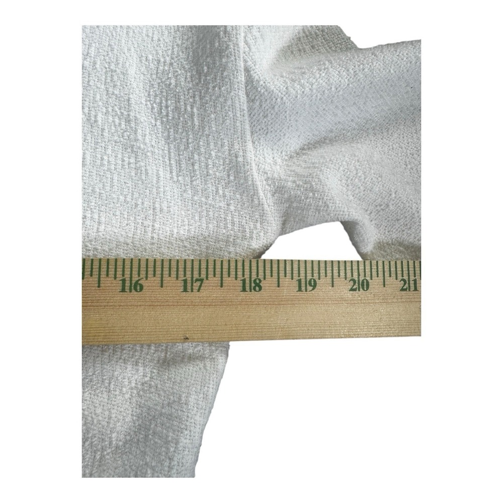 Texture Thread Madewell Wrap Top White Textured Knit Long Sleeve Cropped XS‎ - Picture 9 of 11